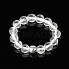 4MM Round Natural Quartz Crystal Beaded Stretch Rings LS-VM0712-15-1