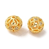 Rack Plating Brass Pave Cubic Zirconia Beads KK-M285-32C-G-2
