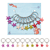 10Pcs Starfish Synthetic Turquoise Pendant Stitch Markers HJEW-NB00040-1