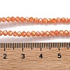 Electroplate Glass Beads Strands GLAA-F078-FR11-2