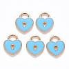 Alloy Enamel Charms X-ENAM-S121-039D-2