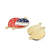 Independence Day Alloy Enamel American Flag Balloon Chandelier Component Links ENAM-G229-05G-2