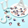 16Pcs 8 Styles Independence Day Alloy Enamel Pendants ENAM-FS0003-94-8