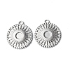 Tarnish Resistant 304 Stainless Steel Pendant Cabochon Settings STAS-C066-13P-2