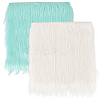 2Pcs 2 Colors Square Acrylic Fibers Carpet Mat AJEW-CN0003-11A-1