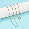 PVD Vacuum Plating Unisex Casual Style 304 Stainless Steel Cable Chain Necklaces STAS-O037-45G-1