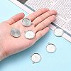 Tibetan Style Antique Silver Alloy Flat Round Pendant Cabochon Settings LS-TIBEP-M022-45AS-4