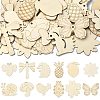 60Pcs 12 Styles Blank Wood Big Pendants WOOD-CJ0002-26-1