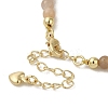4mm Round Natural Sunstone Beaded Bracelets BJEW-P318-03G-05-3