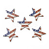 American Flag Theme Single Face Printed Aspen Wood Pendants WOOD-G014-13-1
