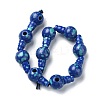 Synthetic Chrysocolla 3-Hole Guru Bead Strands G-K149-46-2
