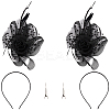 Gauze Feather Flower Hair Bands for Women OHAR-WH20002-05-1