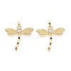 Brass Micro Pave Colorful Cubic Zirconia Pendants KK-T075-87G-1