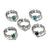 304 Stainless Steel Open Cuff Rings STAS-Z060-15P-1
