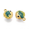 Ion Plating(IP) 304 Stainless Steel Enamel Charms STAS-N114-09G-2