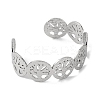 Tree of Life 304 Stainless Steel Cuff Bangles for Women BJEW-B104-21P-2