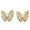 Brass Micro Pave Clear Cubic Zirconia Pendants ZIRC-S067-080-NF-1
