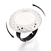 Adjustable Alloy & Iron Bezel Cup Ring Base with Rotatable Tray MAK-T012-05S-4