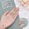 32Pcs 8 Style 304 Stainless Steel Linking Rings STAS-UN0020-52P-2
