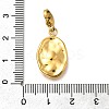 Oval 304 Stainless Steel Rhinestone Pendant Decoration STAS-R159-49G-04-3