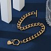 Ion Plating(IP) 304 Stainless Steel Curb Chain Bracelets BJEW-P237-04G-4