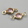 Brass Rhinestone Connector Charms RB-WH0001-08A-2
