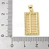 Brass Micro Pave Cubic Zirconia Pendants KK-K298-51G-3