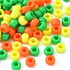 300Pcs 3 Colors Resin European Large Hole Beads RESI-YW0001-35-2