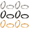 18Pcs 3 Colors 303 Stainless Steel Twist Hoop Earrings for Women EJEW-SC0001-81B-1