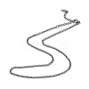 Ion Plating(IP) 304 Stainless Steel Rolo Chain Necklace for Men Women NJEW-K245-022D-1