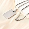 304 Stainless Steel Blank Pendant Necklaces NJEW-P329-04C-P-3