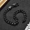 304 Stainless Steel Cuban Link Chain Bracelets for Men Women BJEW-Q038-02EB-1