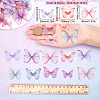 160Pcs 16 Style Polyester Fabric Wings Crafts Decoration DIY-SC0019-37-2