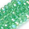 Electroplate Glass Beads Strands EGLA-D021-33-1