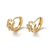 KC Gold Plated Brass Micro Pave Cubic Zirconia Hoop Earring EJEW-L271-01KCG-13-1