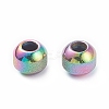 Rainbow Color Ion Plating(IP) Textured 304 Stainless Steel Beads STAS-P306-01C-MC-2