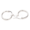 Rhodium Plated 925 Sterling Silver Hoop Earrings JE835A-02-2