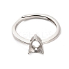 Rhodium Plated 925 Sterling Silver Adjustable Solitaire Ring Settings STER-NH0016-01A-P-2