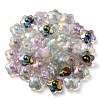UV Plating Rainbow Iridescent Transparent Acrylic Beads OACR-C007-03-3