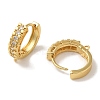 Rack Plating Brass Micro Pave Clear Cubic Zirconia Hoop Earrings Finding EJEW-B062-12G-2