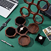 1Pcs 5-Slot Octagonal Acacia Wood Plexiglass Visible Window Watch Organizer Boxes CON-OC0001-72-4