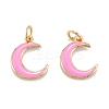 Real 18K Gold Plated Brass Enamel Pendants KK-A155-14G-3