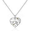 Mother's Day Alloy Olivine Rhinestone Pendant Necklaces FS-WG726DB-06-1