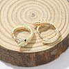 Brass Cubic Zirconia Hoop Earrings EJEW-Q014-08G-5