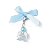 Angel Glass Pearl Beads & Acrylic Pendant Decorations HJEW-JM03184-02-4