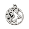 Non-Tarnish 304 Stainless Steel Textured Pendants STAS-J040-05B-P-1