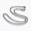 Non-Tarnish 304 Stainless Steel Mesh Chain Necklaces NJEW-L167-03A-P-2