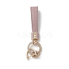 Microfiber & Zinc Alloy & Crystal Rhinestone Keychain LS-KEYC-G062-01C-3