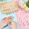4 Styles Alloy Resin Hoop Earring Set for Women EJEW-UN0002-79-4
