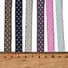 18 Yards 6 Colors Polyester Polka Dot Ribbon SRIB-C001-B05-4